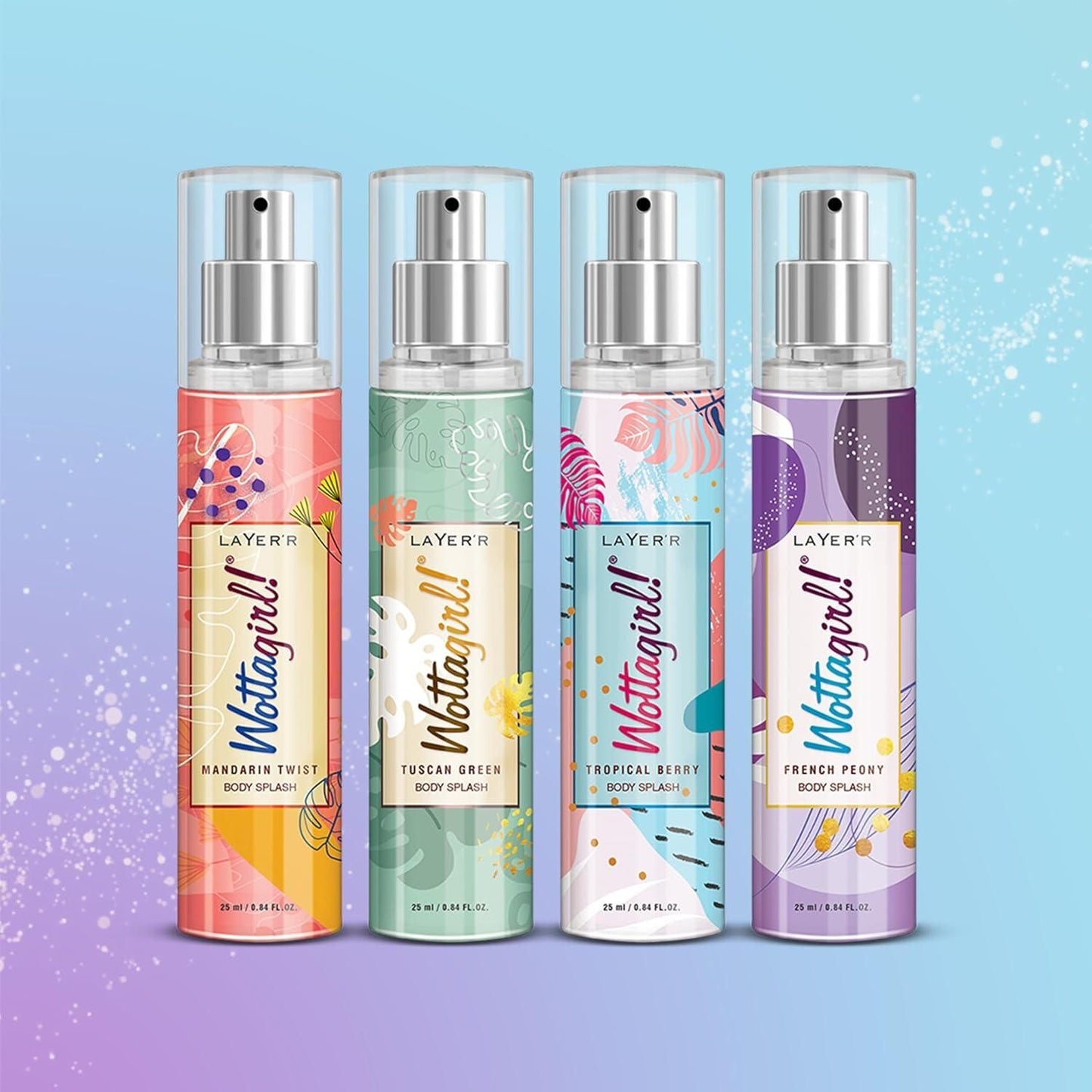 Layer'r Wottagirl Wood Body Splash Spray For Women (25ML) Pack of 4 - Ashish shop's