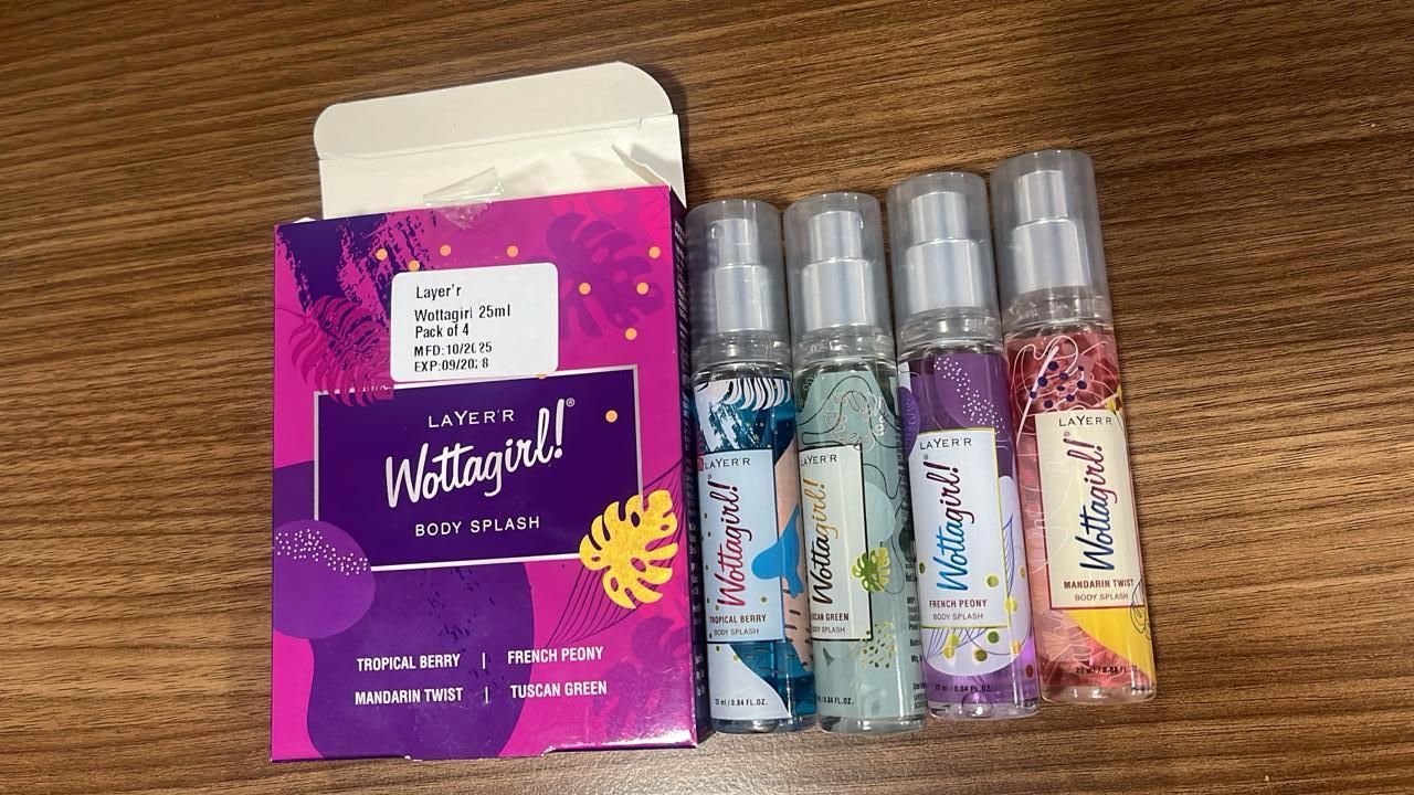Layer'r Wottagirl Wood Body Splash Spray For Women (25ML) Pack of 4 - Ashish shop's